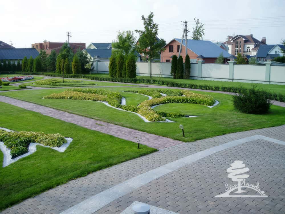 Ландшафтный дизайн большого участка.